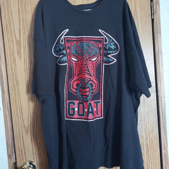 NBA Chicago Bulls/GOAT. 2 Tee. Size 5X Tall. Black Red. - Picture 3 of 3